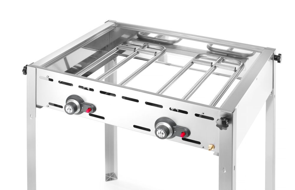 Green Fire com 2 queimadores, Profi Line, 2 grelhas para churrasco GN 1/1 em aço inoxidável, 11,6kW, 740x612x(H)825mm - Image 7