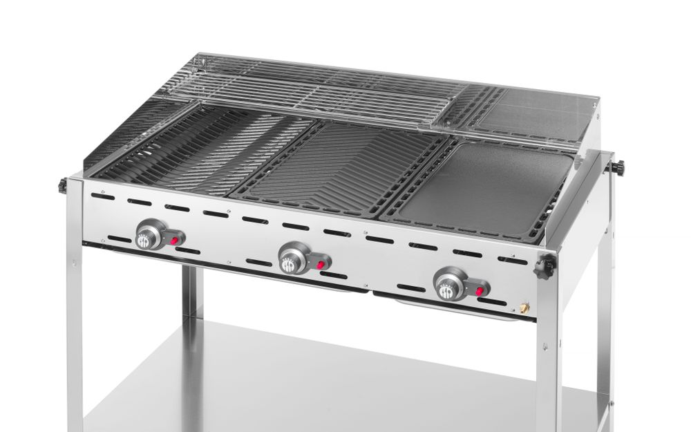 Green Fire com 3 bicos de gás, Profi Line, 17,4kW, 1078x612x(H)825mm - Image 4