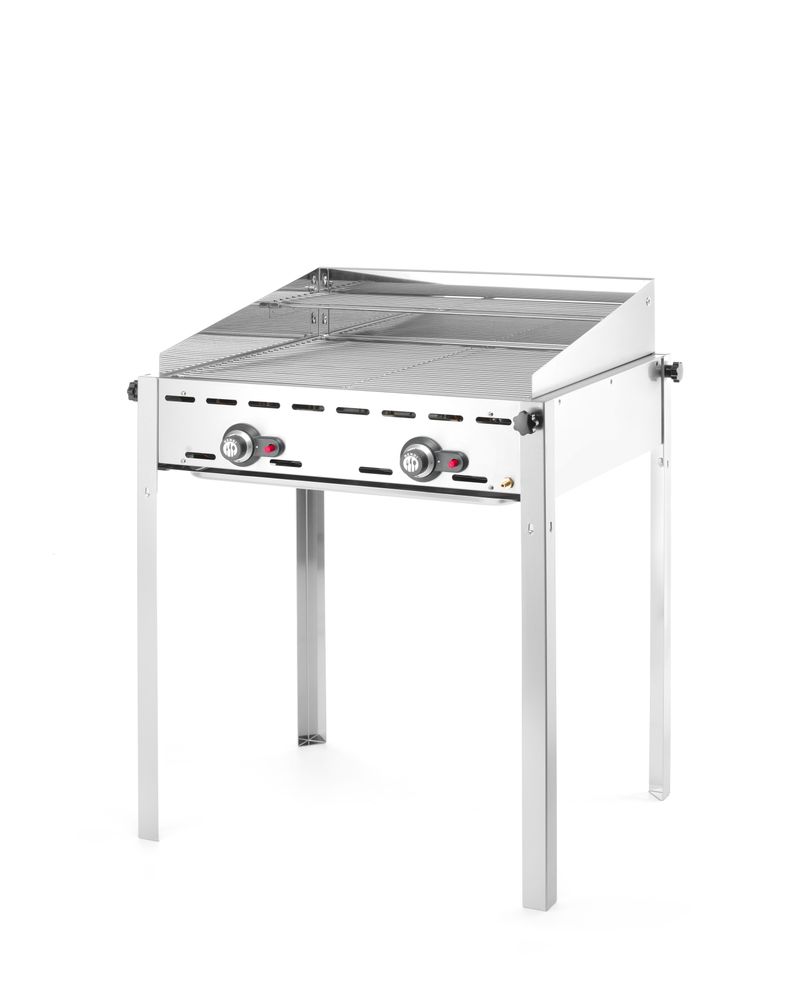 Green Fire com 2 queimadores, Profi Line, 2 grelhas para churrasco GN 1/1 em aço inoxidável, 11,6kW, 740x612x(H)825mm - Image 2