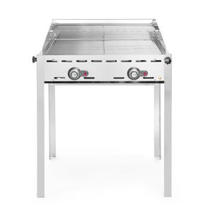 Green Fire com 2 queimadores, Profi Line, 2 grelhas para churrasco GN 1/1 em aço inoxidável, 11,6kW, 740x612x(H)825mm