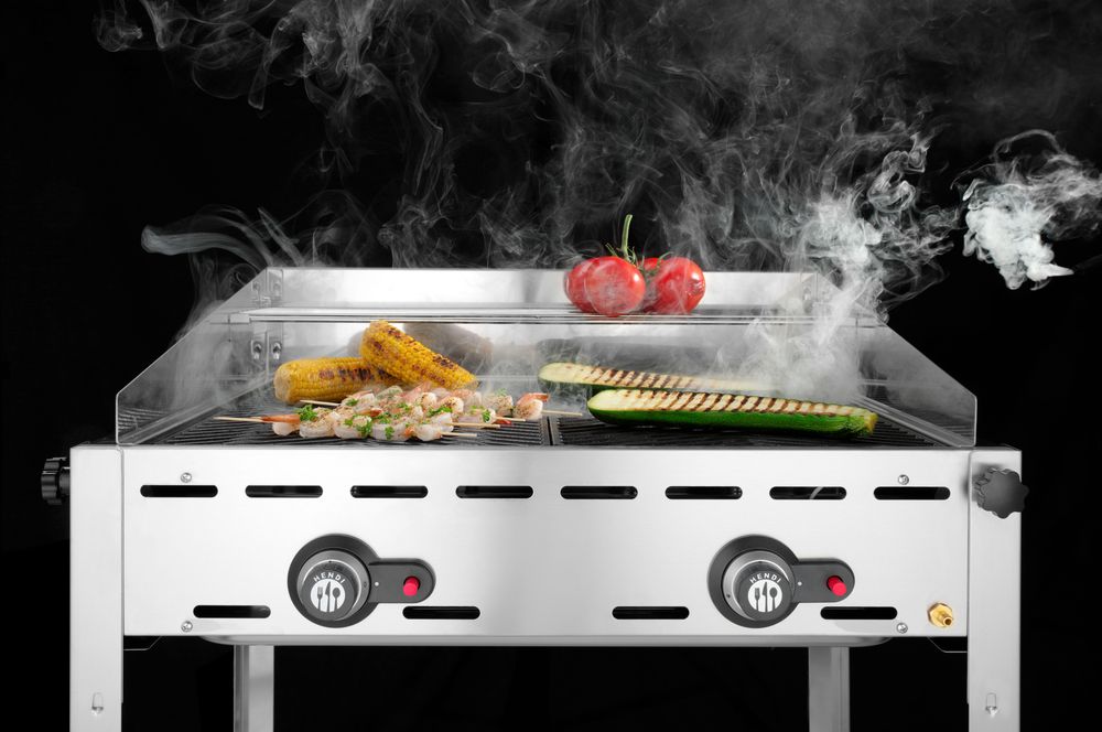 Green Fire com 2 queimadores, Profi Line, 2 grelhas para churrasco GN 1/1 em aço inoxidável, 11,6kW, 740x612x(H)825mm - Image 4