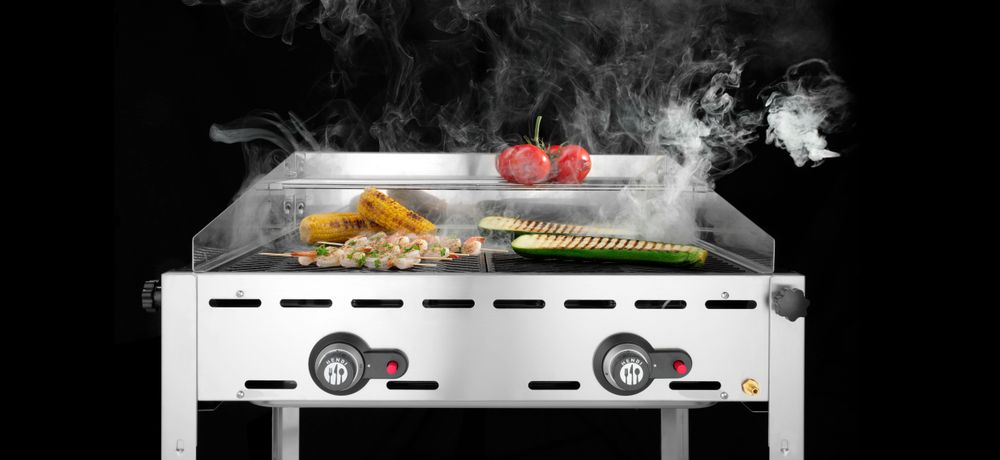 Green Fire com 2 queimadores, Profi Line, 2 grelhas para churrasco GN 1/1 em aço inoxidável, 11,6kW, 740x612x(H)825mm - Image 5