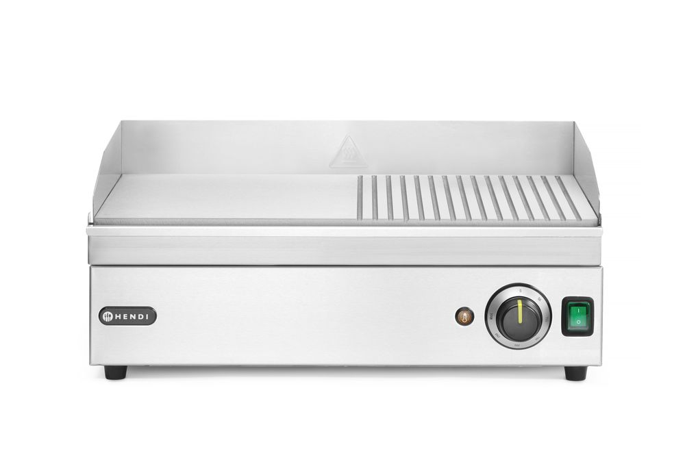 Grelhador 1/2 canelado, Kitchen Line, 230V/2400W, 527x404x(H)233mm