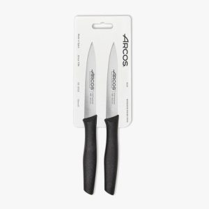 Arcos Conjunto de facas para legumes e descascar 100 mm - Série Nova - Preto