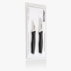 Arcos Conjunto de facas para legumes e descascar 60 mm - Série Nova - Preto