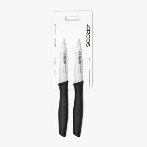 Arcos Conjunto de facas para legumes e descascar 85 mm - Série Nova - Preto