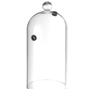 Cúpula de vidro com ventilação, Cúpula para cocktails, ⌀130x(H)282mm