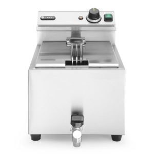 Fritadeira profunda Profi Line com torneira de drenagem, 8 l, Profi Line, 8L, Cinzento-claro, 230V/3500W, 305x515x(H)354mm