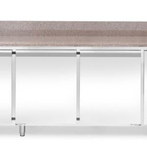 Bancada de arrefecimento de piza com tampo de granito, 3 portas, Arktic, 375L, Granito, 230V/400W, 800x2010x(H)875mm
