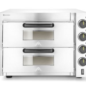 Forno de piza duplo 3000W, Prateado, 230V/3000W, 580x560x(H)435mm