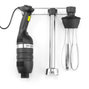Conjunto: Triturador 350 com velocidade variável + batedor + suporte de parede, Kitchen Line, Preto, 230V/350W, 110x324x(H)816mm