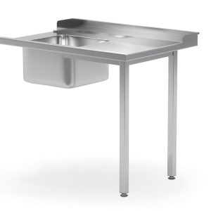 Mesa de carregamento para máquina de lavar loiça, 1 pia, lado direito, 1200x700x(H)850mm