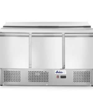 Bancada frigorífica para ingredientes com três portas 380 L, Arktic, 253L, 230V/310W, 700x1380x(H)868mm