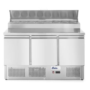 Bancada frigorífica para ingredientes de três portas com expositor GN elevado 380 L, Arktic, 253L, 230V/310W, 700x1380x(H)1105mm