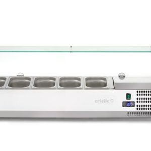 Vitrina expositora refrigerada GN 1/4, Arktic, 5x GN 1/4, GN 1/4, 22,5L, 230V/180W, 335x1205x(H)460mm