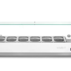 Vitrina expositora refrigerada GN 1/4, Arktic, 7x GN 1/4, GN 1/4, 31,5L, 230V/180W, 335x1505x(H)460mm
