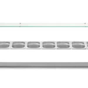 Vitrina expositora refrigerada GN 1/3, Arktic, 9x GN 1/3, GN 1/3, 54L, 230V/180W, 420x2005x(H)456mm