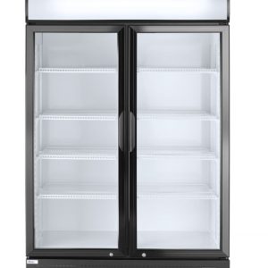 Frigorífico para bar com painel iluminado e duas portas, Arktic, 512L, Preto, 230V/510W, 1120x585x(H)1900mm