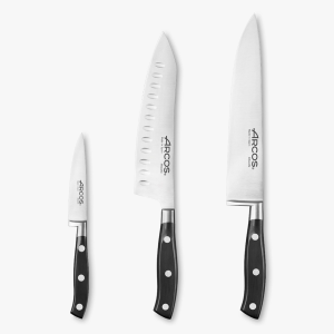 Arcos Conjunto de facas santoku - Série Riviera - Preto