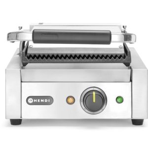 Grelha de contacto - versão simples, fundo e parte superior canelados, 230V/1800W, 310x375x(H)216mm