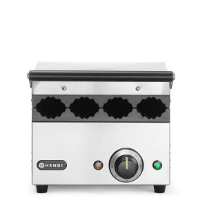 Grelha de contacto para cachorros quentes e/ou wraps, 230V/1800W, 385x285x(H)254mm