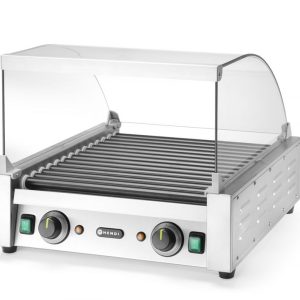 Cobertura de vidro para grelhas de salsichas, 470x325x(H)240mm