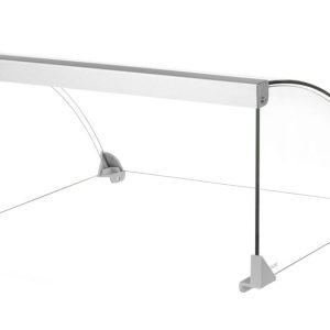 Cobertura de vidro para grelhas de salsichas, 470x401x(H)250mm