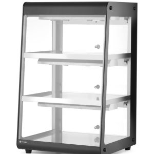 Expositor aquecido para bancada, Preto, 230V/500W, 472x447x(H)775mm