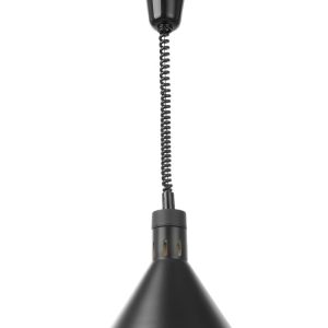 Lâmpada de aquecimento ajustável em altura, cónica, Preto, 230V/250W, ⌀275x(H)250mm