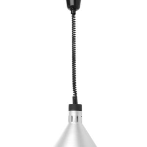 Lâmpada de aquecimento ajustável em altura, cónica, Prateado, 230V/250W, ⌀275x(H)250mm