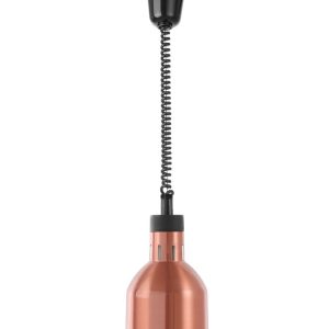 Lâmpada de aquecimento ajustável em altura, cilíndrica, Cobre, 230V/250W, ⌀175x(H)250mm