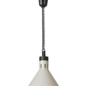 Lâmpada de aquecimento ajustável em altura, cónica, Branco, 230V/250W, ⌀275x(H)250mm