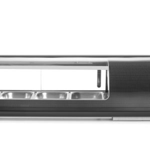 Expositor de Sushi, Arktic, Recipientes incluidos: 4x GN 1/3 (H) 40mm., Preto, 230V/190W, 426x1177x(H)296mm