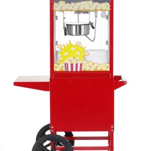 Máquina de pipocas com carrinho, Vermelho, 230V/1155W, 940x510x(H)1553mm