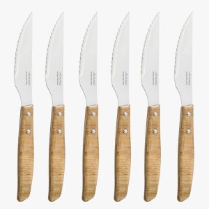 Arcos Conjunto de facas para carne e bife - Série Forest - Castanho