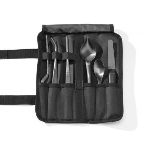 Conjunto de empratamento para Chefs, 6 peças, preto, 255x25x(H)100mm