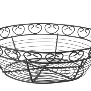 Cesto em arame deco redondo, ⌀250x(H)80mm