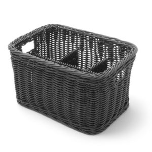 Cesto para talheres, Preto, 260x180x(H)150mm