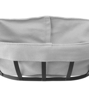 Cesto de pão com saco, oval, 250x160x(H)75mm