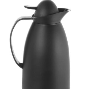 Jarro de vácuo com garrafa de vidro no interior, 1L, Preto, ⌀140x(H)268mm
