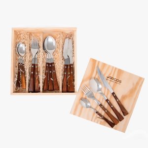 Arcos Conjunto de talheres de mesa - Série Manchega - Castanho