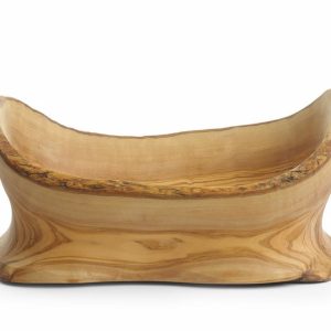 Taça de madeira de oliveira decorativa, 365x200x(H)290mm