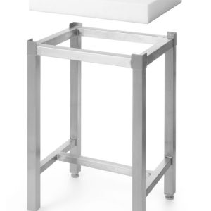 Bloco de talhante em polietileno, 505656 + 505670, Branco, 500x400x(H)800mm