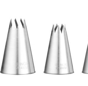 Bicos de pastelaria - estrela, ø6-8-10-12-14-16-18, 7 unid.