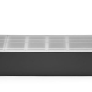 Caixa para condimentos - 5 compartimentos, BarUp, Preto, 480x150x(H)100mm