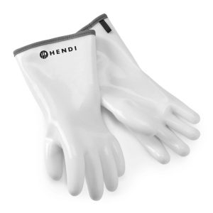 Luvas com revestimento em silicone, Branco, 2 unid., (L)330mm