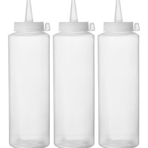 Conjunto de garrafas dispensadoras - 3 unidades, 0,35L, Transparente, 3 unid., ⌀55x(H)205mm