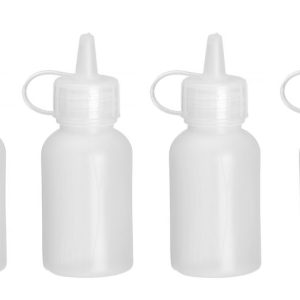 Mini dispensador de molho - conjunto de 4 unidades, 0,03L, Transparente, ⌀30x(H)85mm