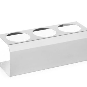 Suporte para biberões para molhos, 3 orifícios ø 70 mm, 274x102x(H)98mm