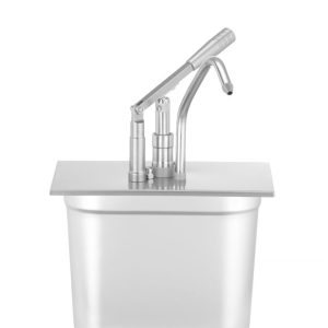 Tampa com dispensador para recipientes GN, GN 1/4, Prateado, 321x165mm